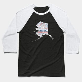 Alaska Word Map Baseball T-Shirt